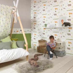 Cenefa de papel pintado Savanna Kaki - Imagen 2