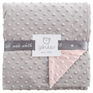 Manta Dots rosa-gris