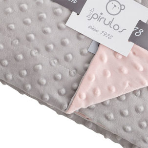 Manta Dots rosa-gris - Imagen 2