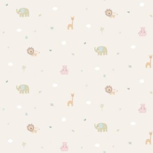 Papel pintado infantil Jungle beige