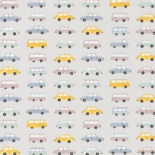 Papel pintado Vintage Cars Jaune