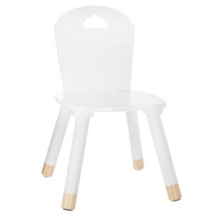 Silla de madera infantil blanco
