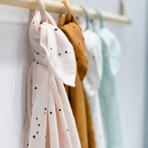 Pack 2 muselinas Freamy Dots Powder - Imagen 2