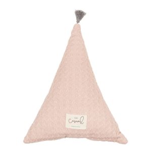 Cojín triángulo salmón