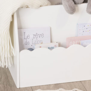 Baúl infantil con juguetero blanco - Imagen 3