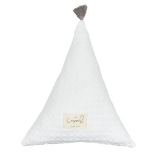 Cojín triángulo blanco