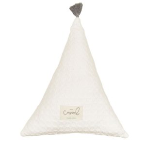 Cojín triángulo crudo