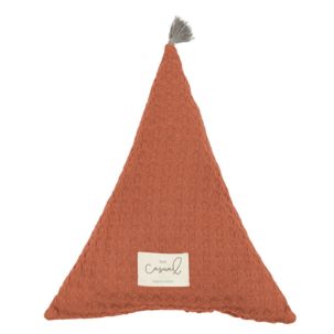 Cojín triángulo terracota
