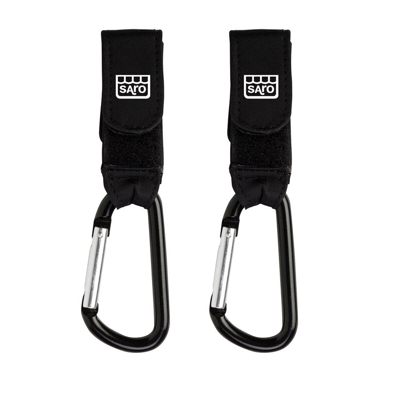 set-de-dos-mosquetones-para-carrito-negro-saro Pack de dos colgadores con mosquetón - Imagen 1