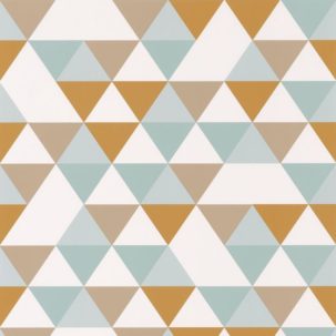 Papel pintado Nuestro Planeta Diamantes Verde Agua / Ocre / Beige