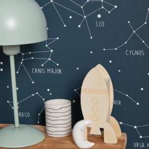 Papel pintado Nuestro Planeta Constelaciones Azul Marino - Imagen 3