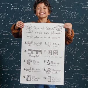 Papel pintado Nuestro Planeta Constelaciones Azul Marino - Imagen 4