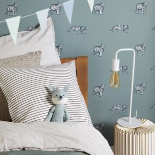 Papel pintado Nuestro Planeta Ojo del tigre Verde agua / Azul Noche - Imagen 2