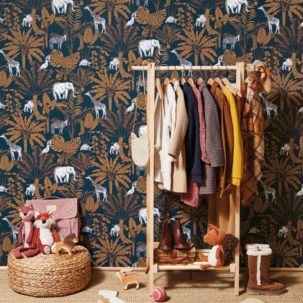 Papel pintado Nuestro Planeta Viaje a la Selva Camel / Azul Noche - Imagen 2