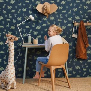 Papel pintado Nuestro Planeta Jurassic World Azul noche / Verde Kaki - Imagen 2