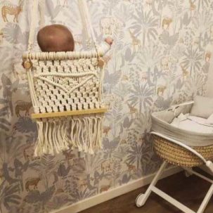 Papel pintado Nuestro Planeta Viaje a la Selva Verde agua / Ocre - Imagen 2