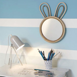 Espejo infantil de mimbre Conejito - Imagen 4