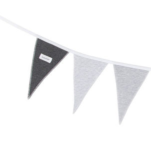 Guirnalda de banderines gris/antracita