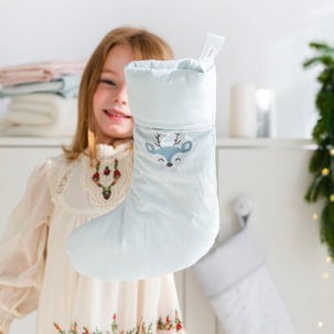 Calcetín de Navidad Deer azul - Imagen 5