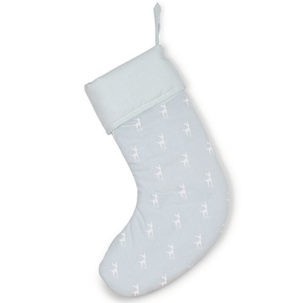 Calcetín de Navidad Deer azul estampado