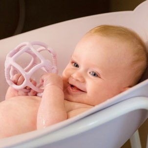 Bola de aprendizaje de silicona B-Ball rosa - Imagen 5