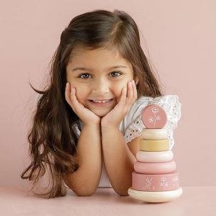 Anillos apilables balanceables Flowers rosa - Imagen 2