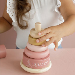 Anillos apilables balanceables Flowers rosa - Imagen 5