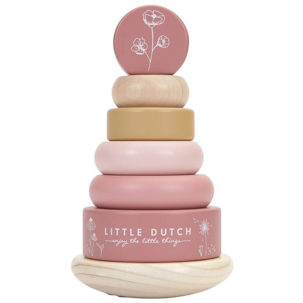 Anillos apilables balanceables Flowers rosa