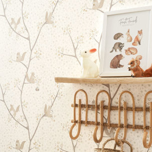 Papel pintado Ardillas beige - Imagen 3