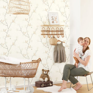 Papel pintado Ardillas beige - Imagen 2