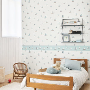 Papel pintado Babord bleu - Imagen 3