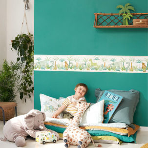 Cenefa de papel pintado Leon vert - Imagen 3