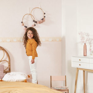 Cenefa de papel pintado Cisnes rosa - Imagen 3