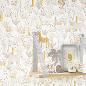 Papel pintado Leon beige - Imagen 2