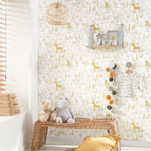Papel pintado Leon beige - Imagen 3