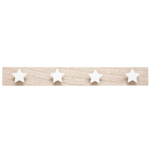 Perchero infantil de madera estrellas blancas