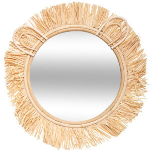 Espejo infantil de mimbre León