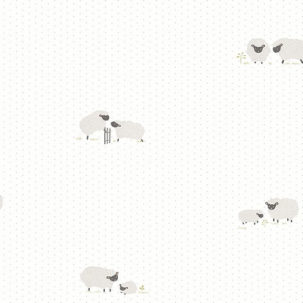 Papel pintado Ovejas gris