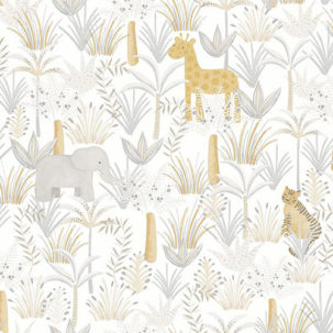 Papel pintado Leon beige