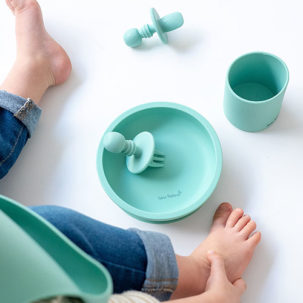 Cubiertos de iniciación antiahogo mint - Imagen 2