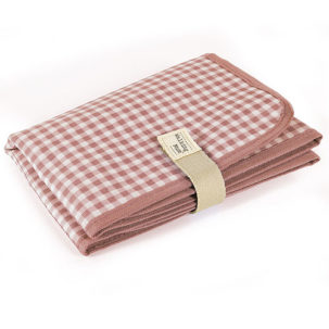 Cambiador de viaje I Love Vichy rosa