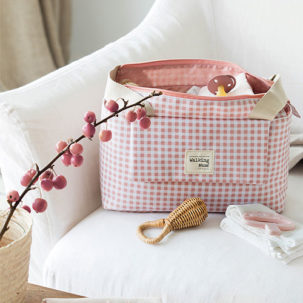 Organizador para silla I Love Vichy rosa - Imagen 3