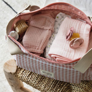 Organizador para silla I Love Vichy rosa - Imagen 2