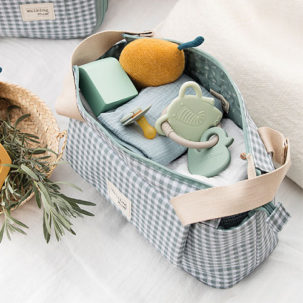 Organizador para silla I Love Vichy verde - Imagen 2