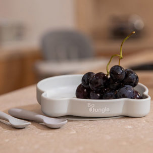 Plato de silicona osito gris - Imagen 2