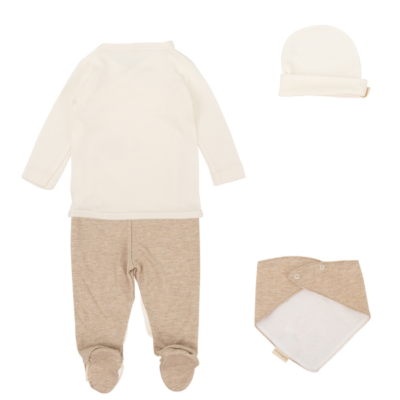 Set de nacimiento 4 piezas bambú blanco - Imagen 2