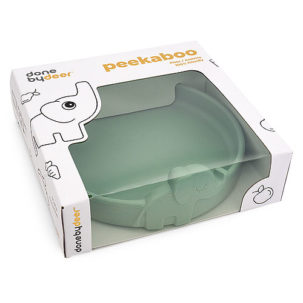 Plato de silicona Peekaboo Elphe verde - Imagen 4