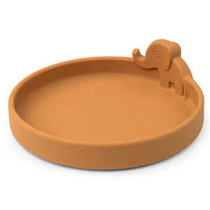 Plato de silicona Peekaboo Elphe mostaza