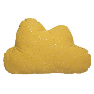 Cojín infantil nube mostaza