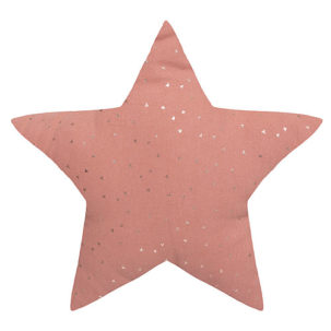Cojín infantil estrella terracota